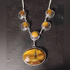 Artisan Tiger Iron & Tigereye Necklace
